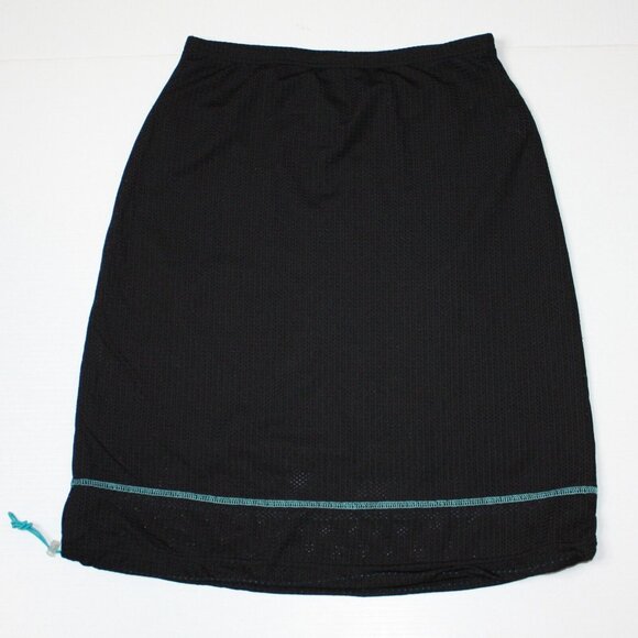 Guess Women's Skirt in Black Mesh Like Material with Teal Accents size S - Picture 1 of 5